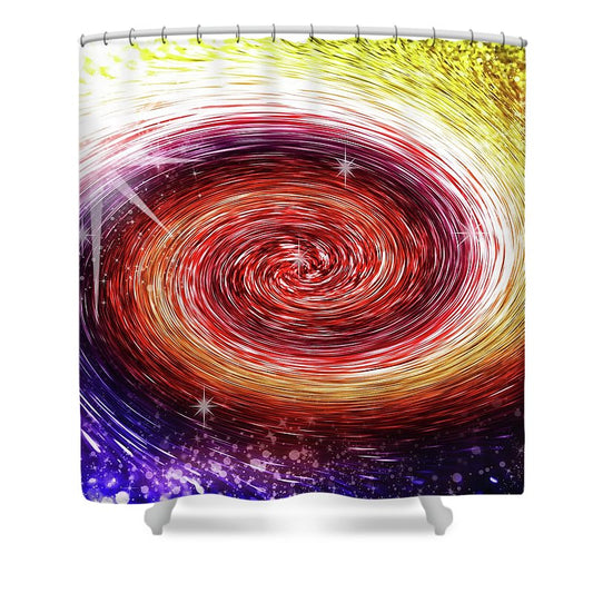 Rainbow Sparkle Swirl - Shower Curtain