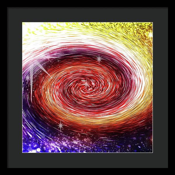 Rainbow Sparkle Swirl - Framed Print