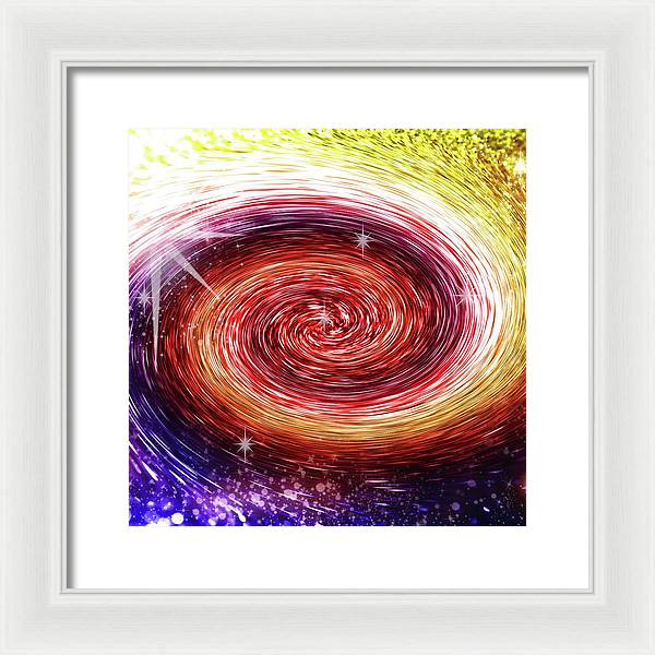 Rainbow Sparkle Swirl - Framed Print