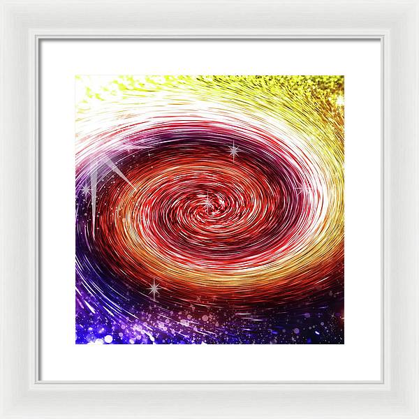 Rainbow Sparkle Swirl - Framed Print