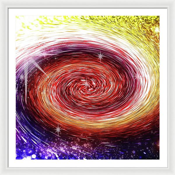 Rainbow Sparkle Swirl - Framed Print