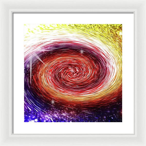 Rainbow Sparkle Swirl - Framed Print