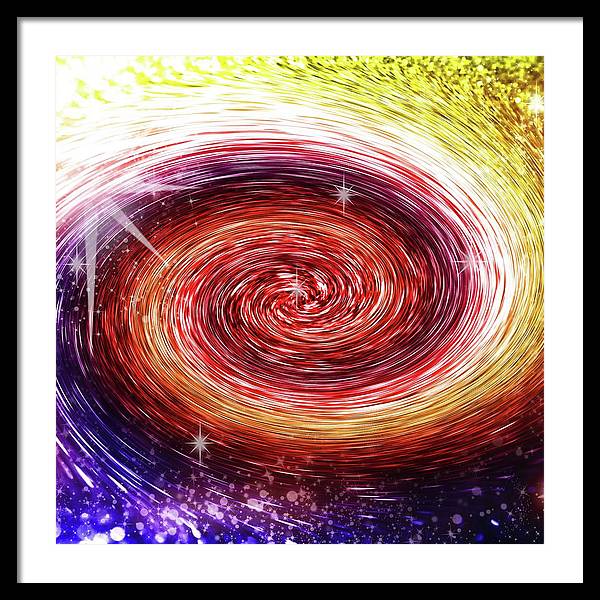 Rainbow Sparkle Swirl - Framed Print