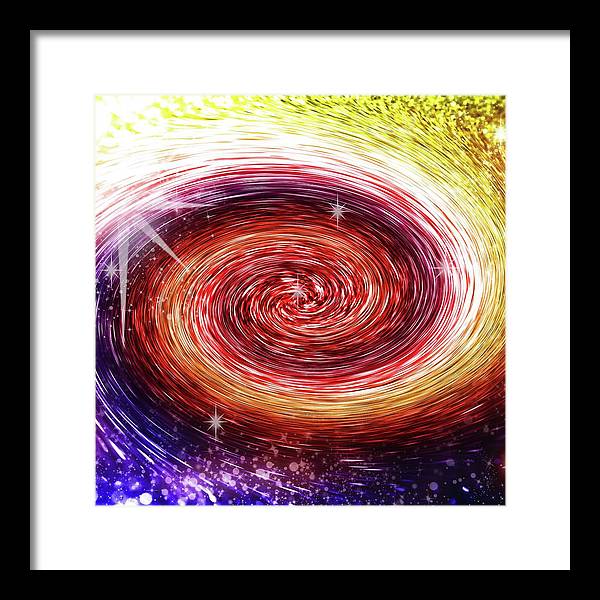Rainbow Sparkle Swirl - Framed Print