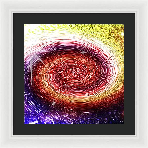 Rainbow Sparkle Swirl - Framed Print