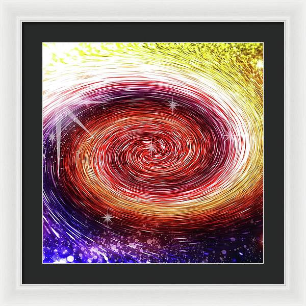 Rainbow Sparkle Swirl - Framed Print