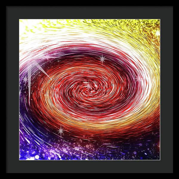 Rainbow Sparkle Swirl - Framed Print
