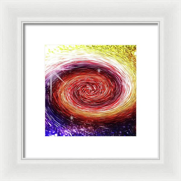 Rainbow Sparkle Swirl - Framed Print