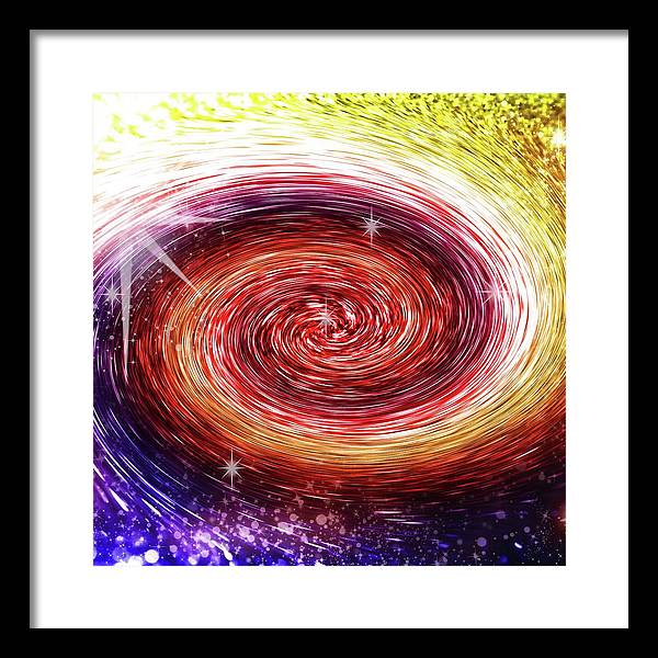 Rainbow Sparkle Swirl - Framed Print