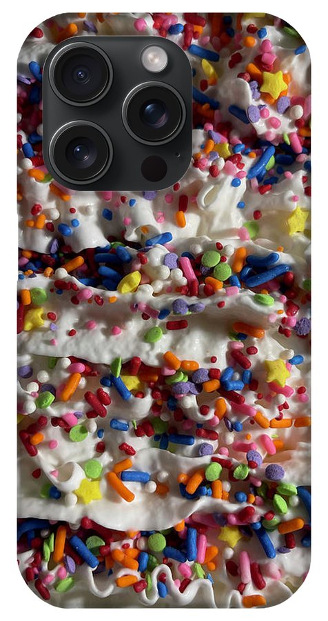 Rainbow Sprinkles On Whipped Cream - Phone Case