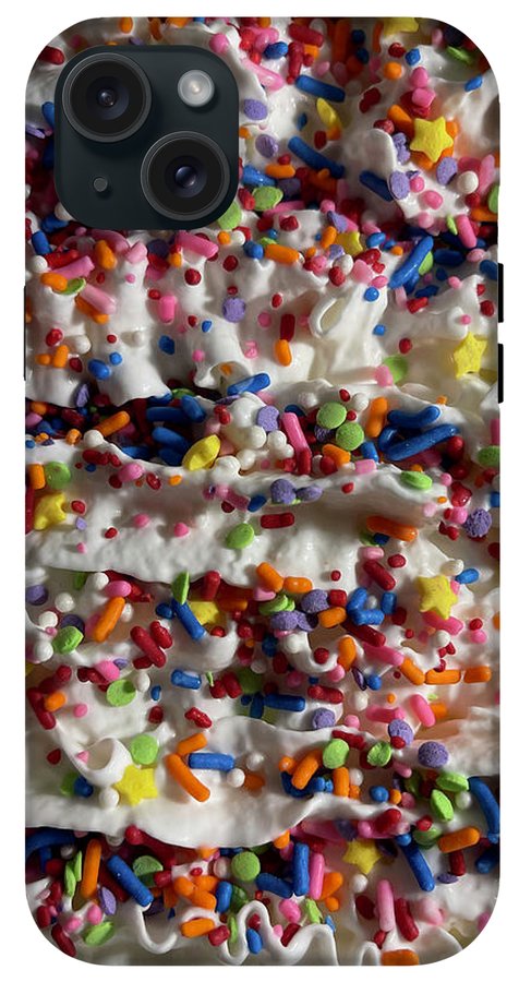 Rainbow Sprinkles On Whipped Cream - Phone Case