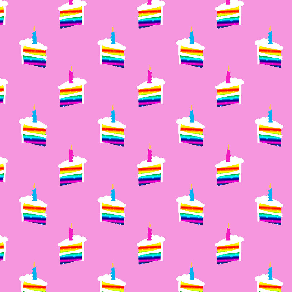 Rainbow Birthday Cake Pattern Digital Image Download