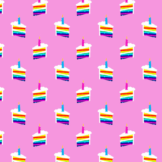 Rainbow Birthday Cake Pattern Digital Image Download