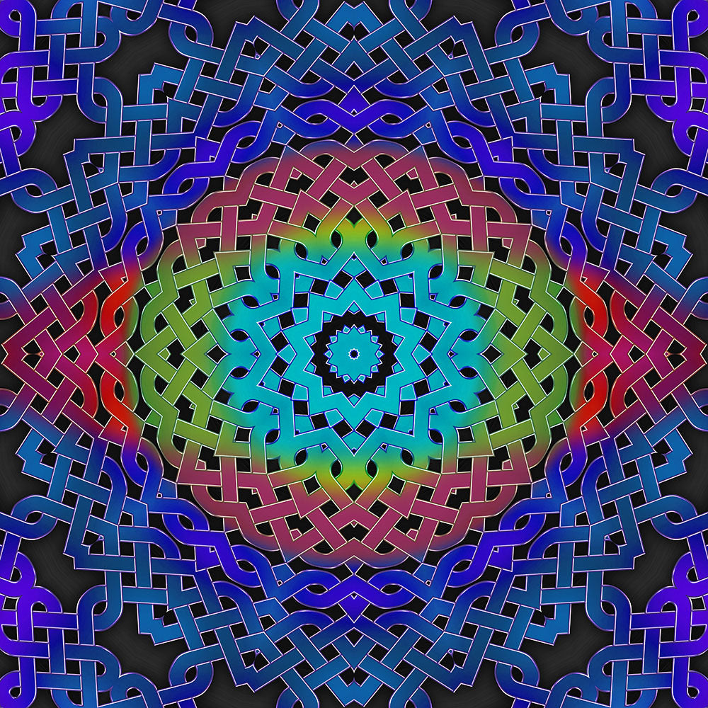 Rainbow Celtic Knot Kaleidoscope Digital Image Download