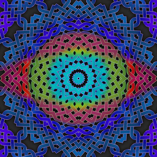 Rainbow Celtic Knot Kaleidoscope Digital Image Download