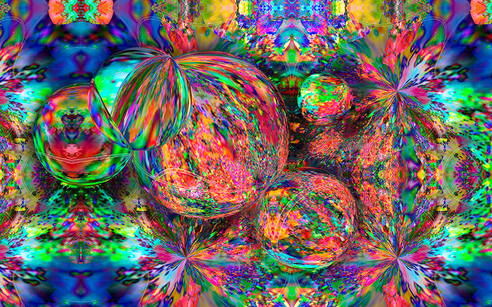 Rainbow Fractal Bubbles Digital Image Download