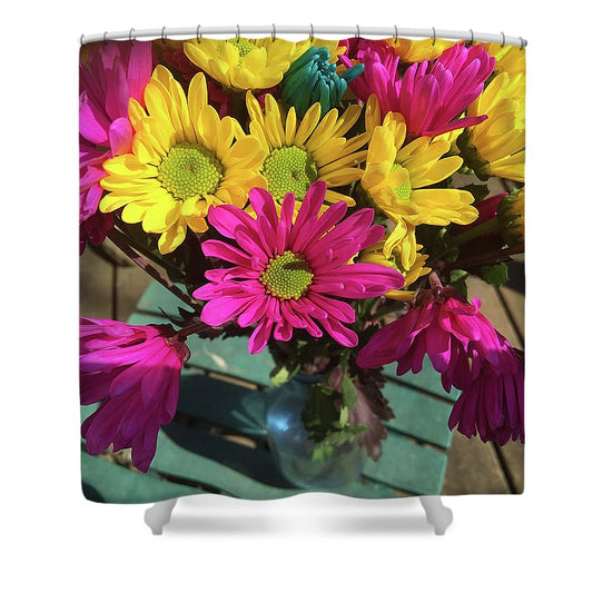 Raw Flowers 1 - Shower Curtain