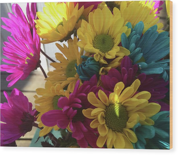 Raw Flowers 2 - Wood Print