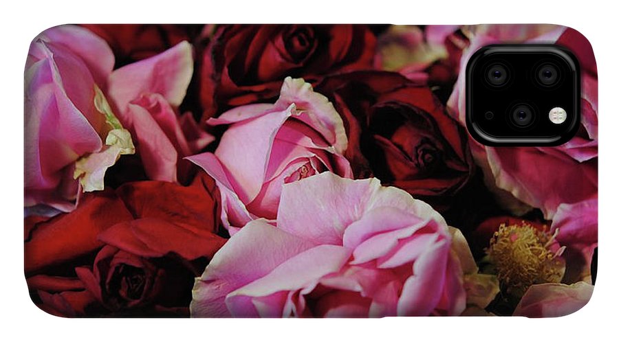 Red and Pink Rose Heads - Phone Case