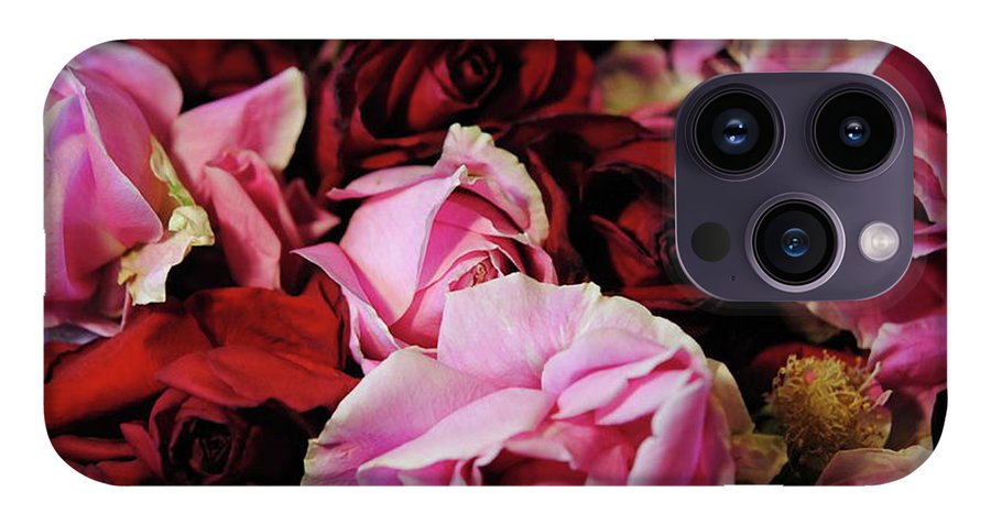 Red and Pink Rose Heads - Phone Case