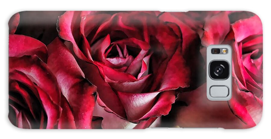 Red and White Rose Bouquet - Phone Case