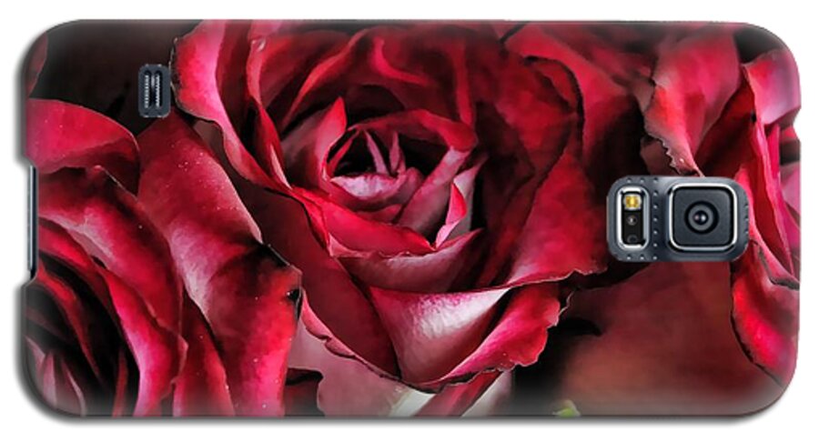 Red and White Rose Bouquet - Phone Case