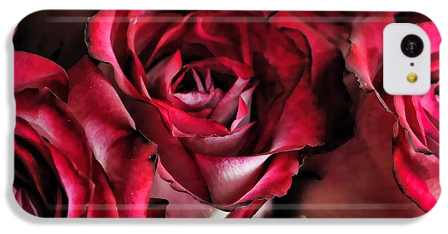 Red and White Rose Bouquet - Phone Case