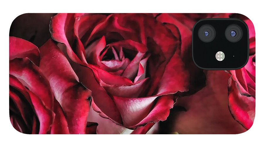 Red and White Rose Bouquet - Phone Case