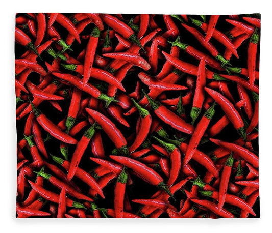 Red Chili Peppers Pattern - Blanket