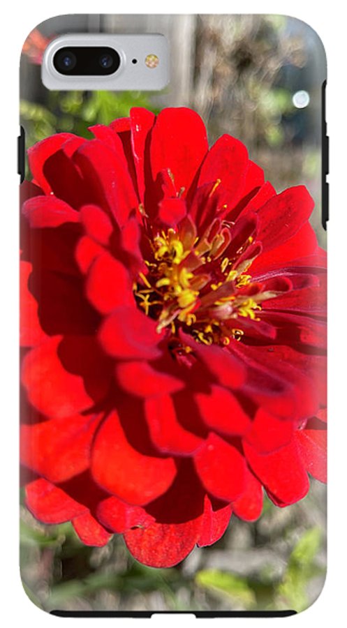 Red Flower In Autumn - Phone Case