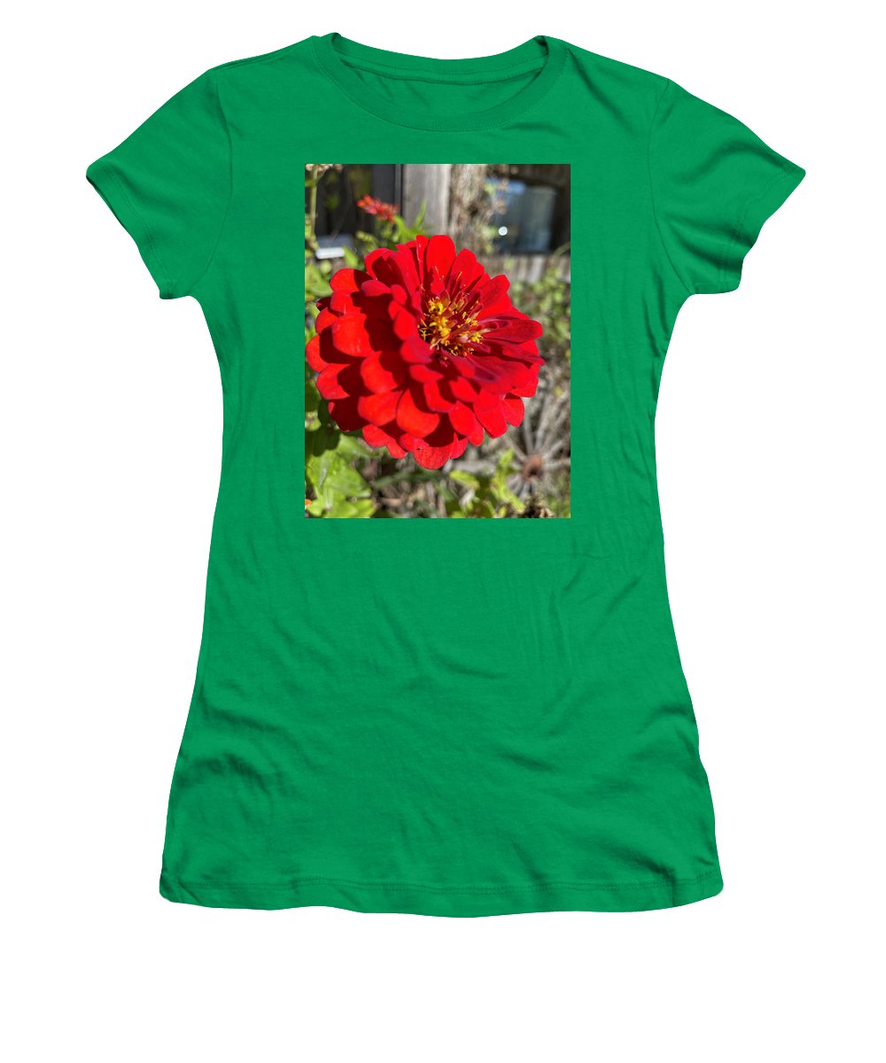 Red Flower In Autumn - Women's T-Shirt