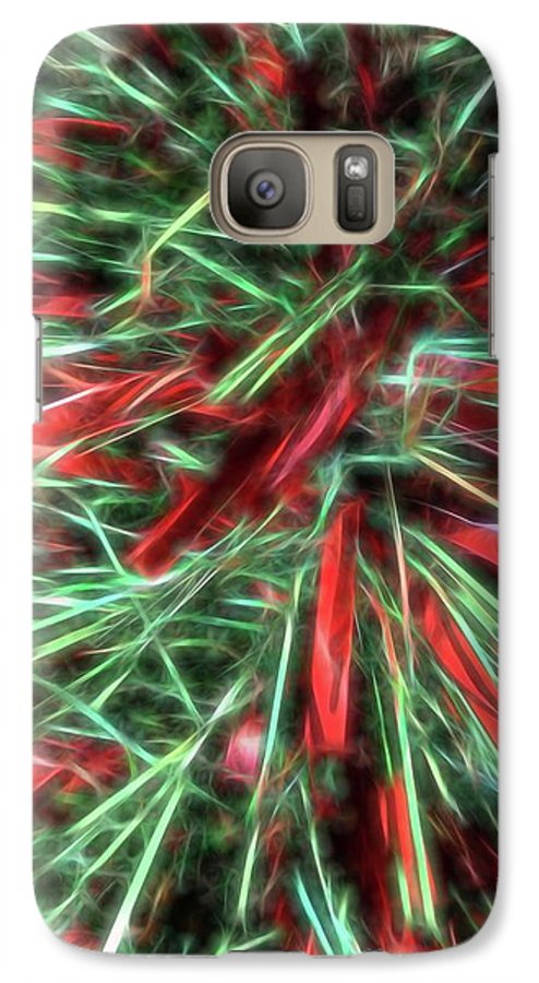 Red Green Christmas Garland Abstract - Phone Case