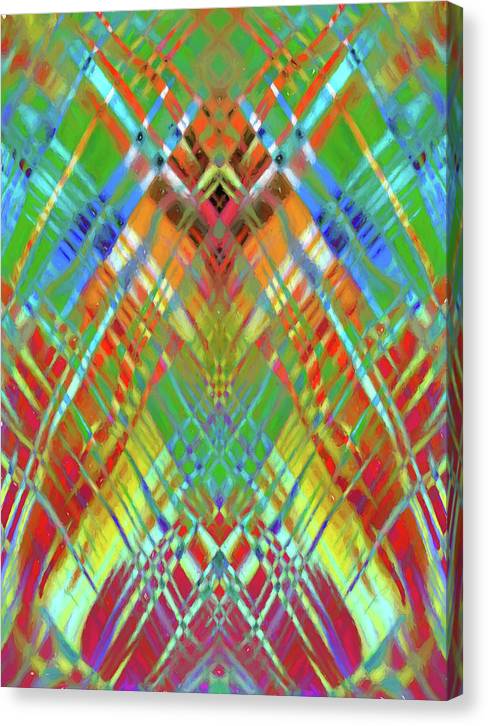 Red Green Freestyle Plaid - Canvas Print