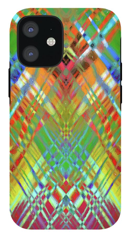 Red Green Freestyle Plaid - Phone Case