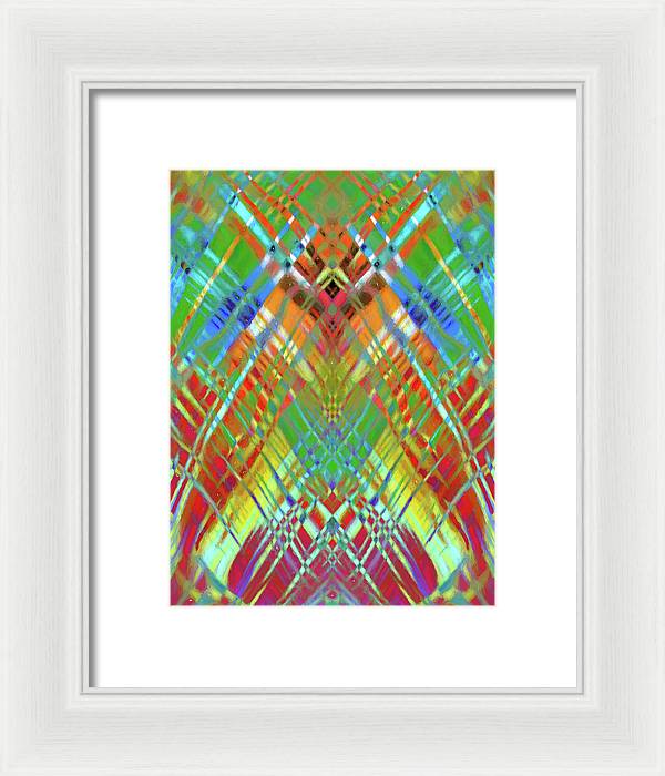 Red Green Freestyle Plaid - Framed Print