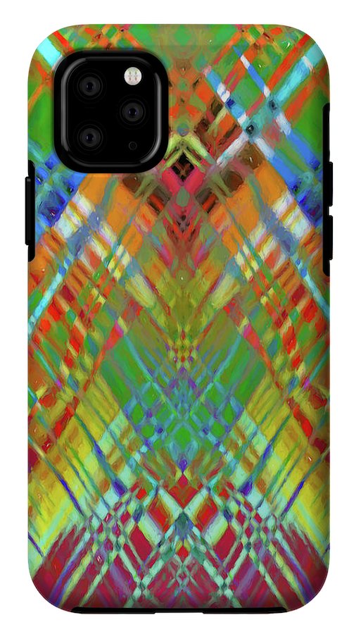 Red Green Freestyle Plaid - Phone Case