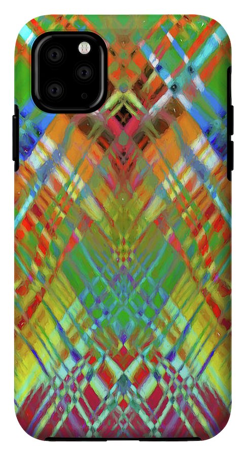 Red Green Freestyle Plaid - Phone Case