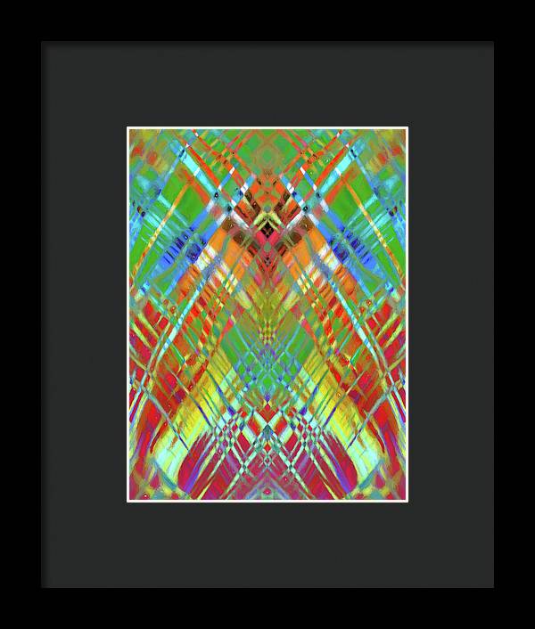 Red Green Freestyle Plaid - Framed Print