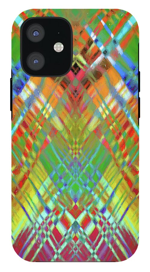 Red Green Freestyle Plaid - Phone Case