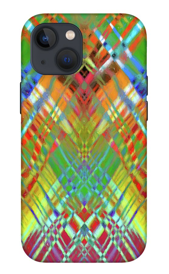 Red Green Freestyle Plaid - Phone Case