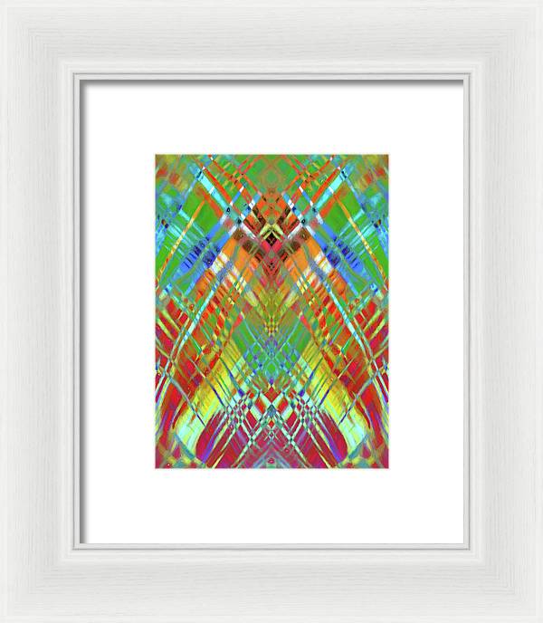 Red Green Freestyle Plaid - Framed Print
