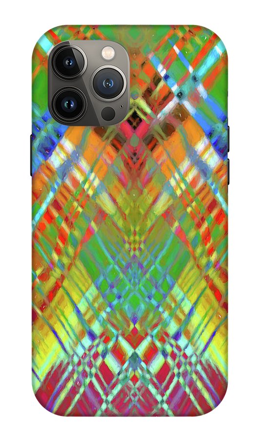 Red Green Freestyle Plaid - Phone Case
