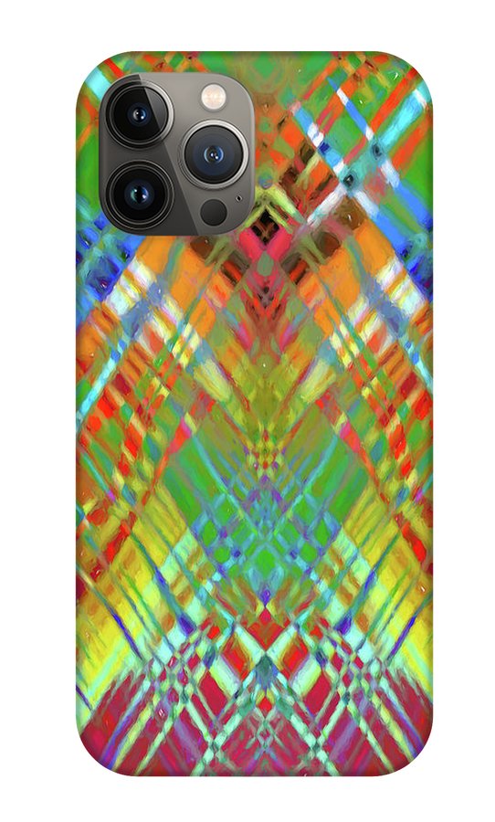 Red Green Freestyle Plaid - Phone Case