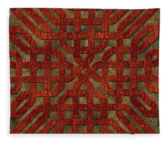 Red Leather Celtic Knot Square - Blanket