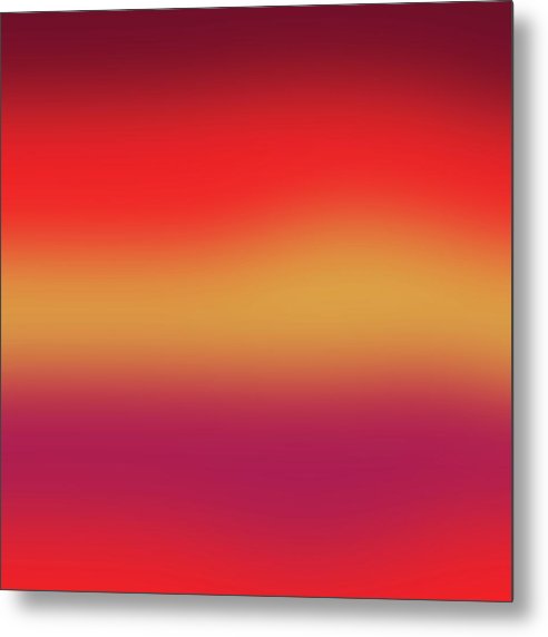 Red Morning Gradient - Metal Print