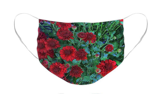 Red Mums - Face Mask