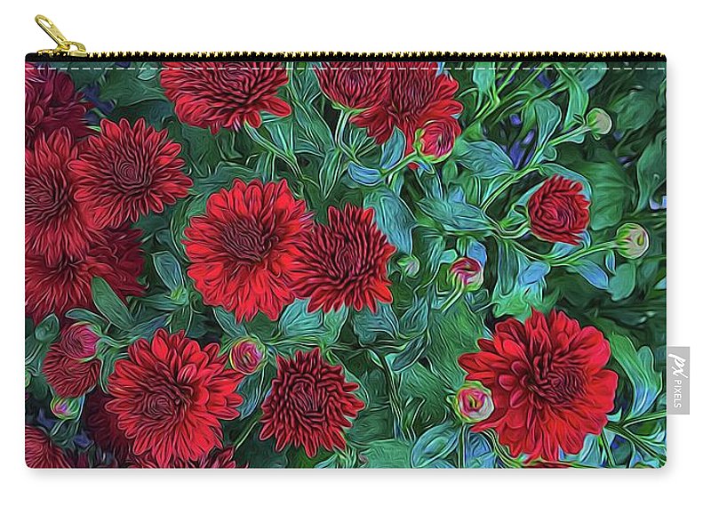 Red Mums - Carry-All Pouch