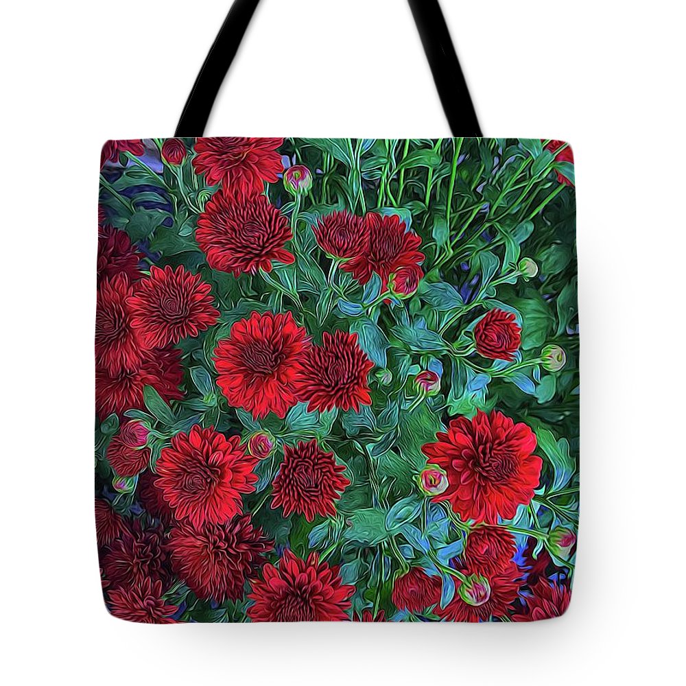 Red Mums - Tote Bag