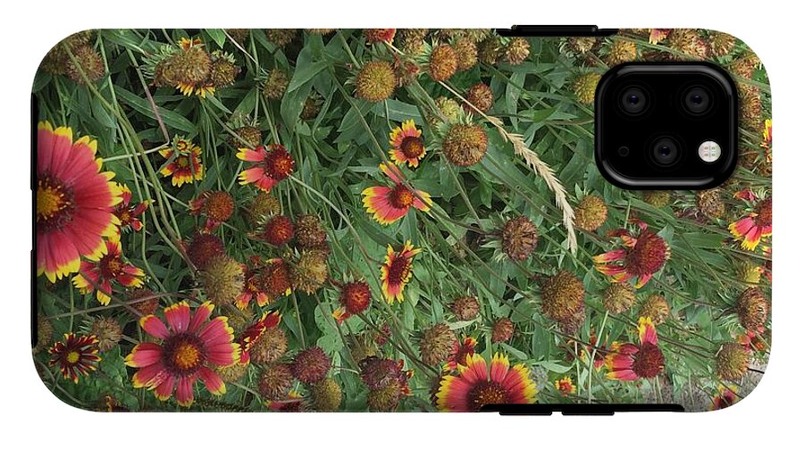 Red Orange Flower Garden - Phone Case