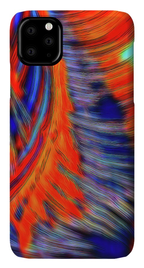 Red Orange Tie Dye Fractal Abstract - Phone Case